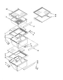 Refrigerator shelf parts