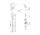 Whirlpool ED5JHAXTT01 motor and ice container parts diagram