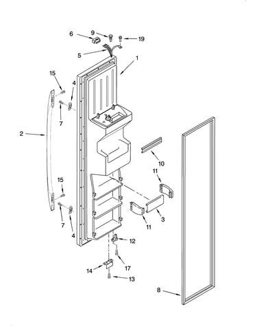 Freezer door parts