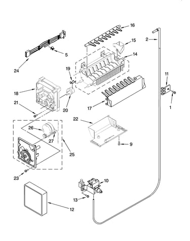 Icemaker parts, optional parts (not included)