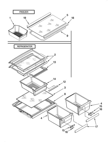 Shelf parts, optional parts