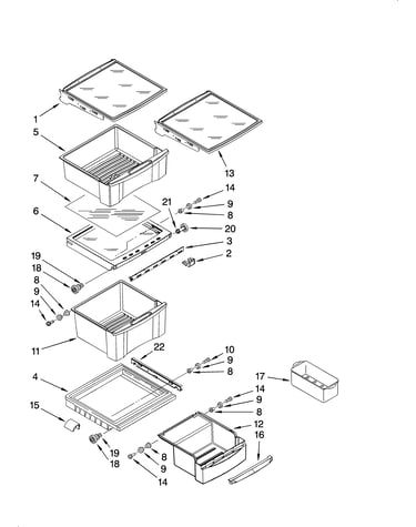 Refrigerator shelf parts