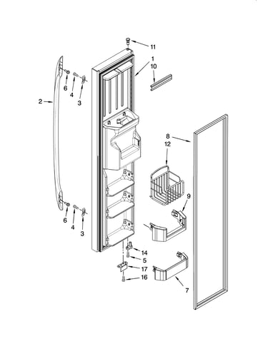 Freezer door parts