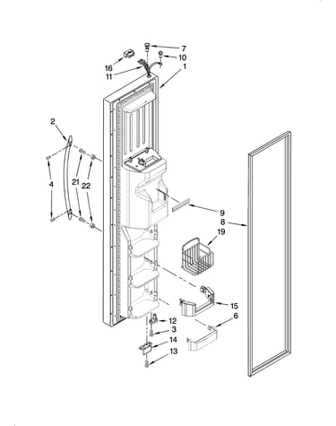 Freezer door parts