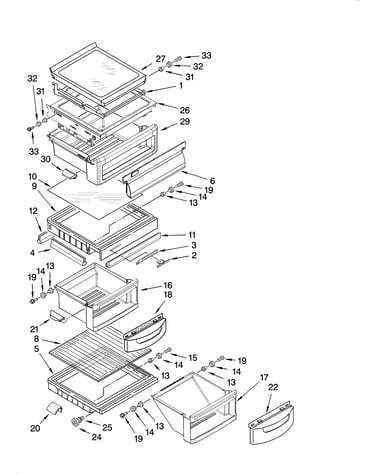 Refrigerator shelf parts