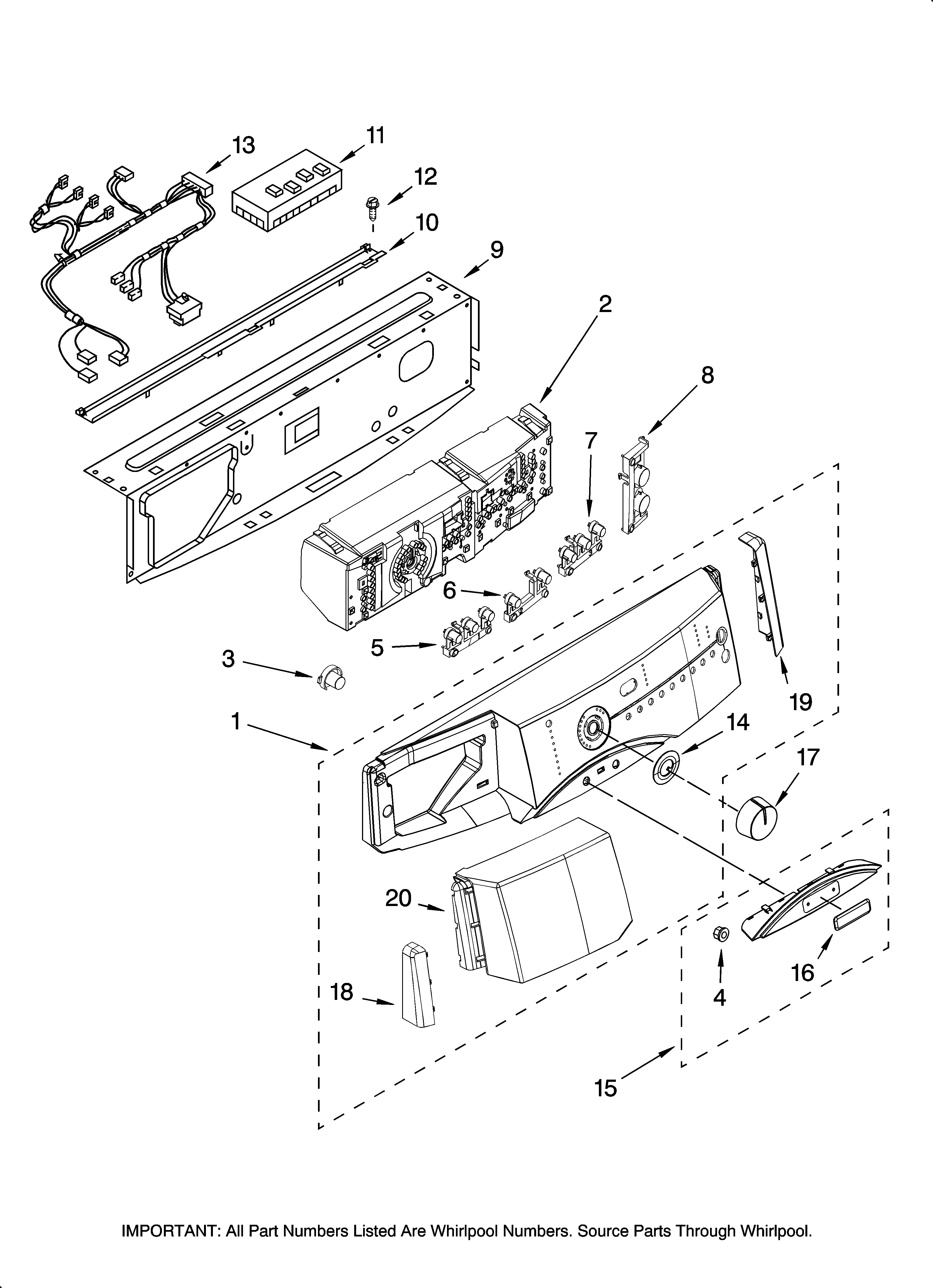 Control panel parts