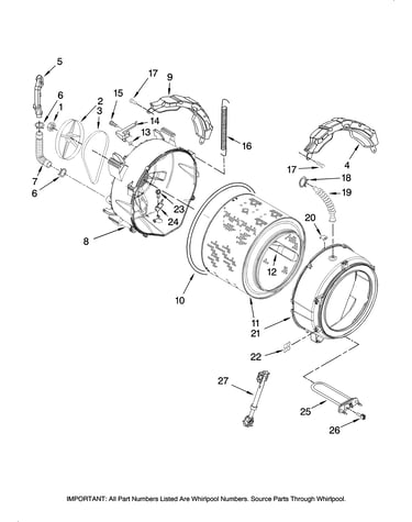 Tub and basket parts