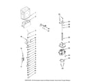 Maytag MSD2269KEW00 motor and ice container parts diagram
