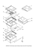 Refrigerator shelf parts