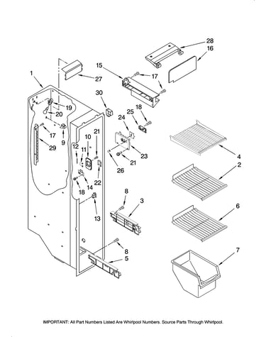 Freezer liner parts