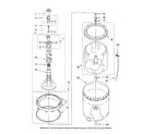 Maytag MTW5707TQ0 agitator, basket and tub parts diagram
