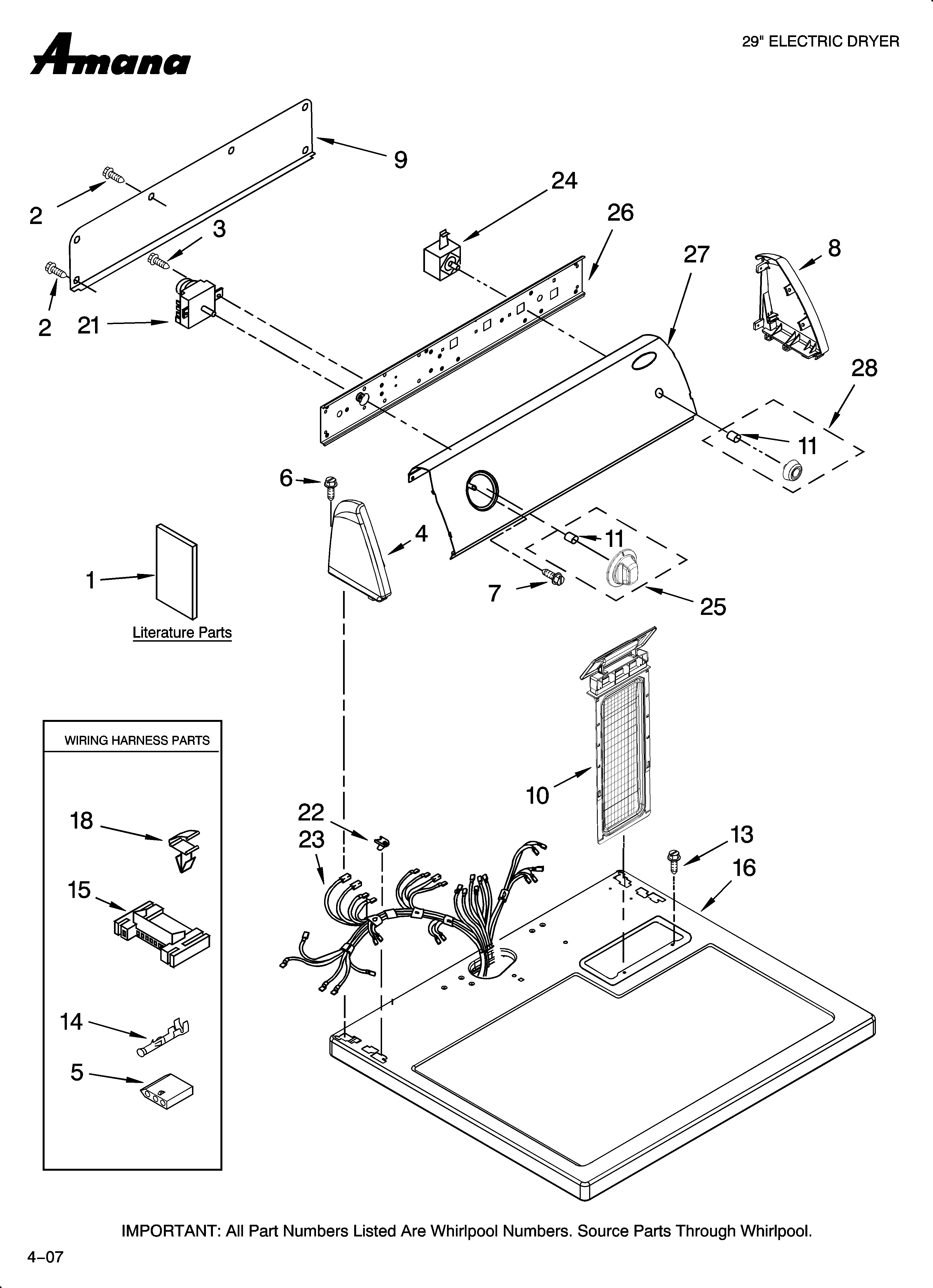 Top and console parts