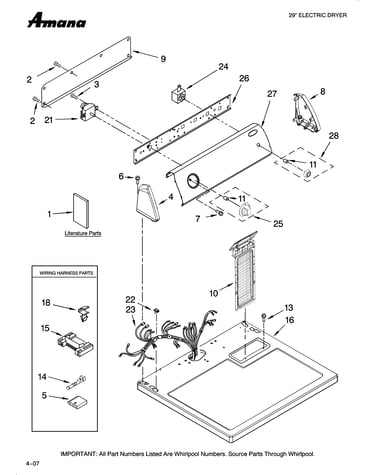 Top and console parts