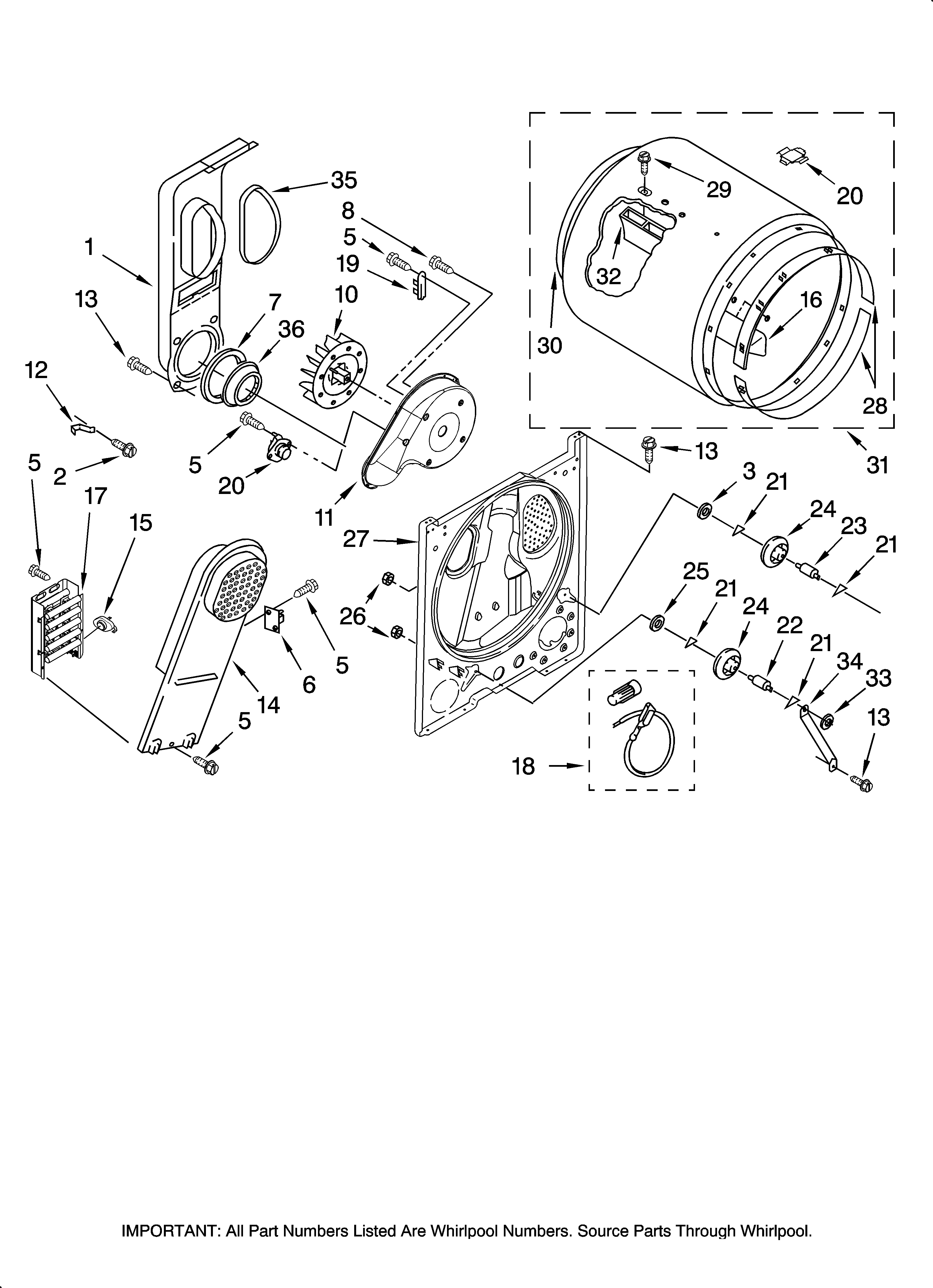 Bulkhead parts, optional parts (not included)
