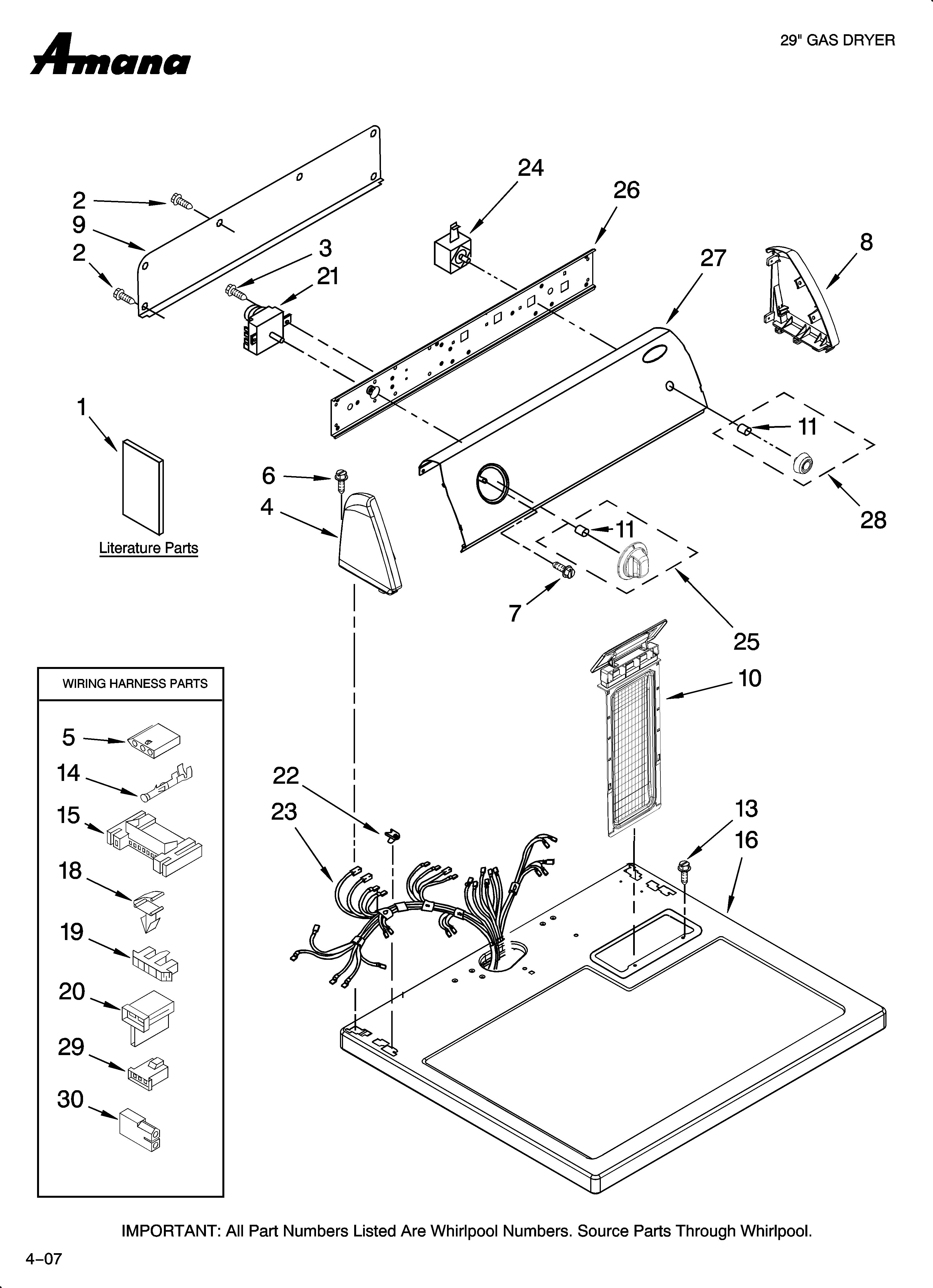 Top and console parts