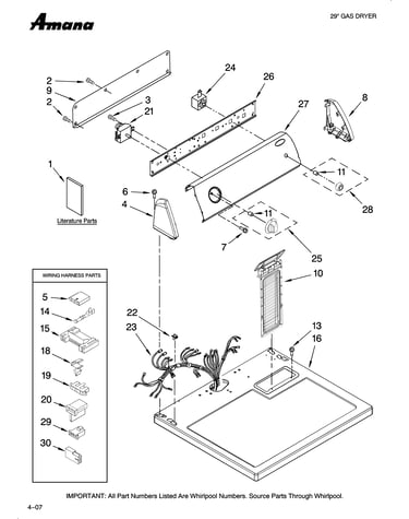 Top and console parts