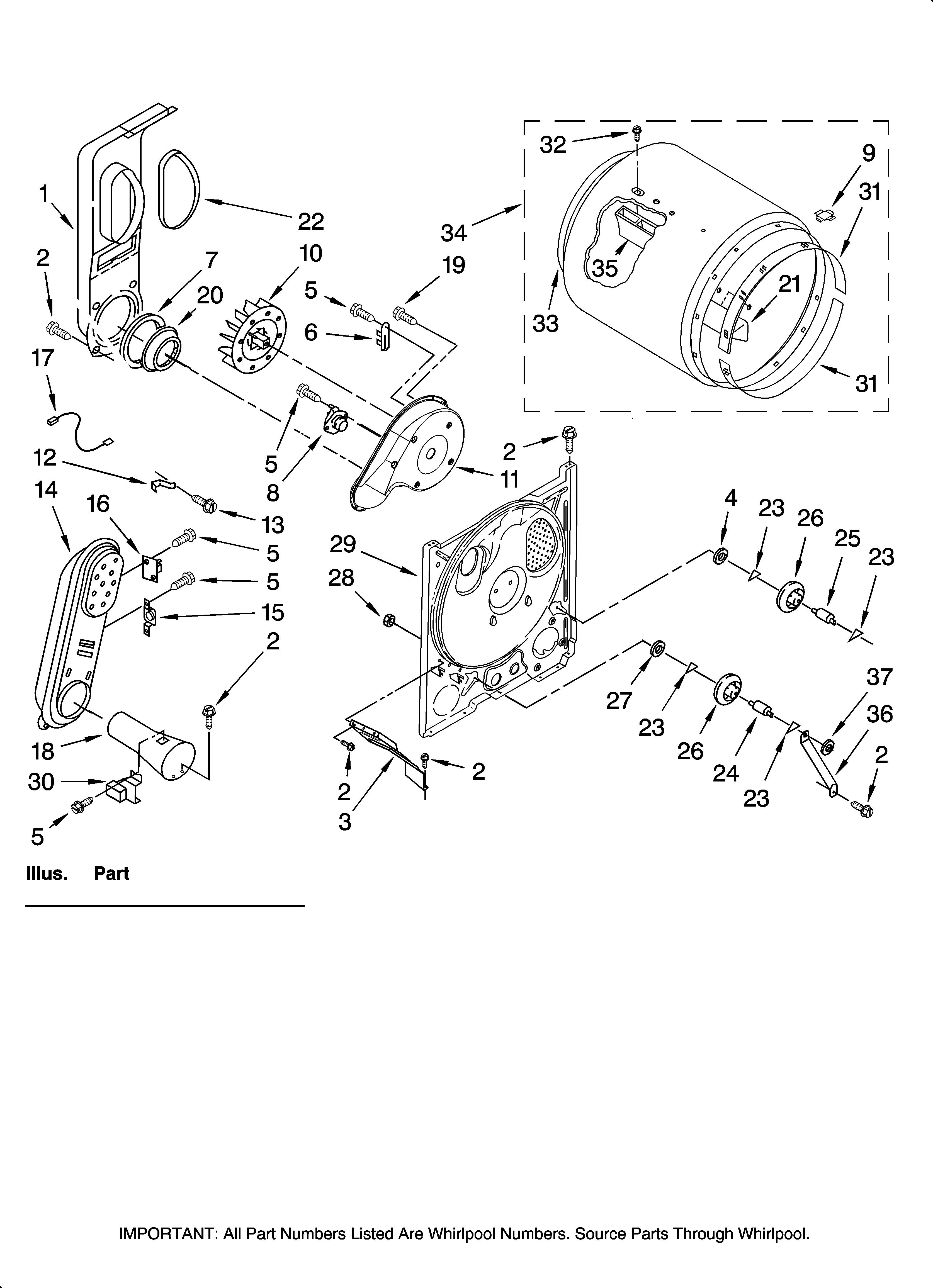 Bulkhead parts, optional parts (not included)