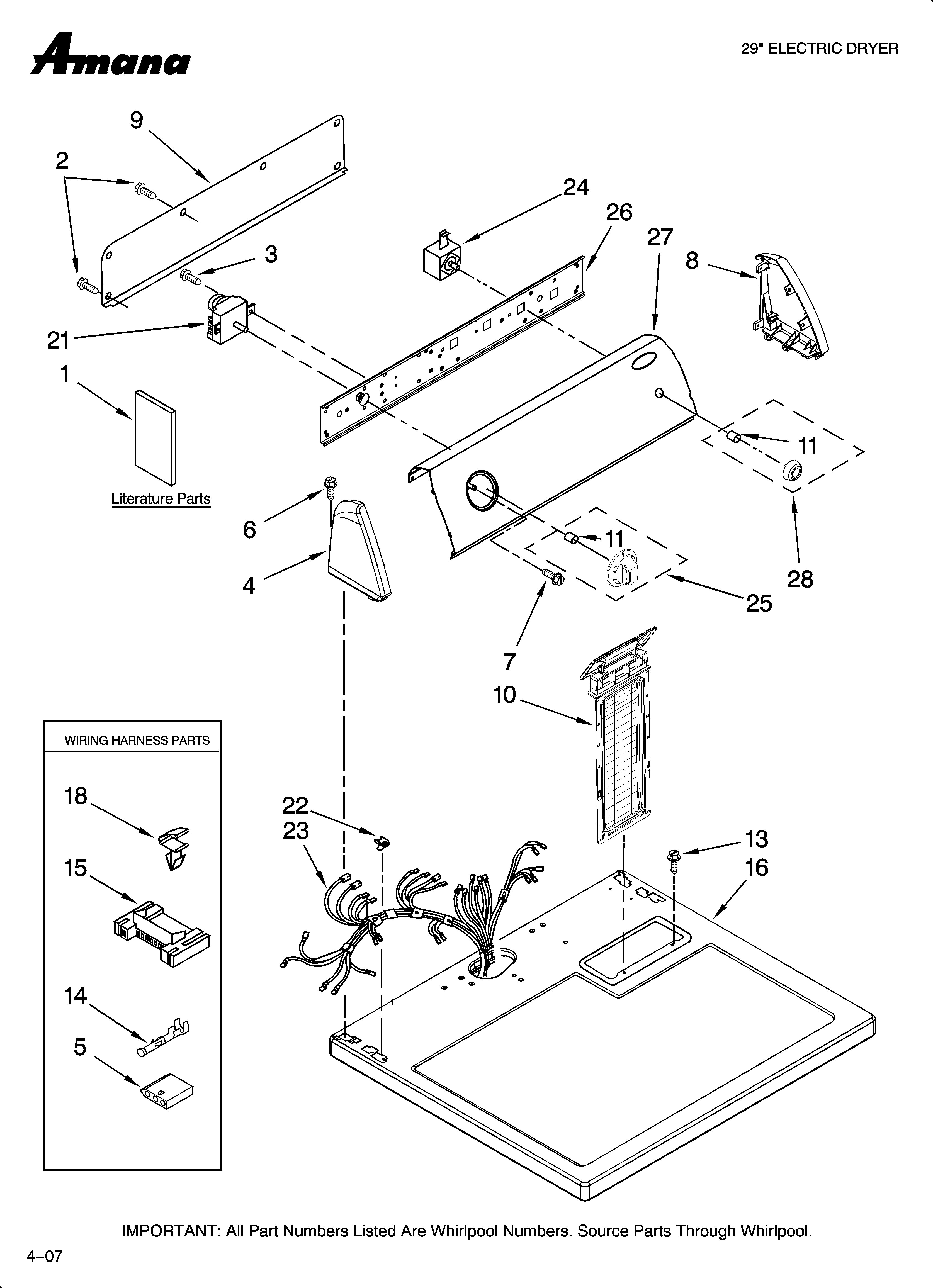 Top and console parts