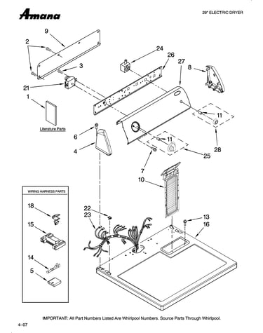 Top and console parts