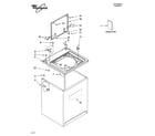 Whirlpool 4PWTW5905SW0 top and cabinet parts diagram