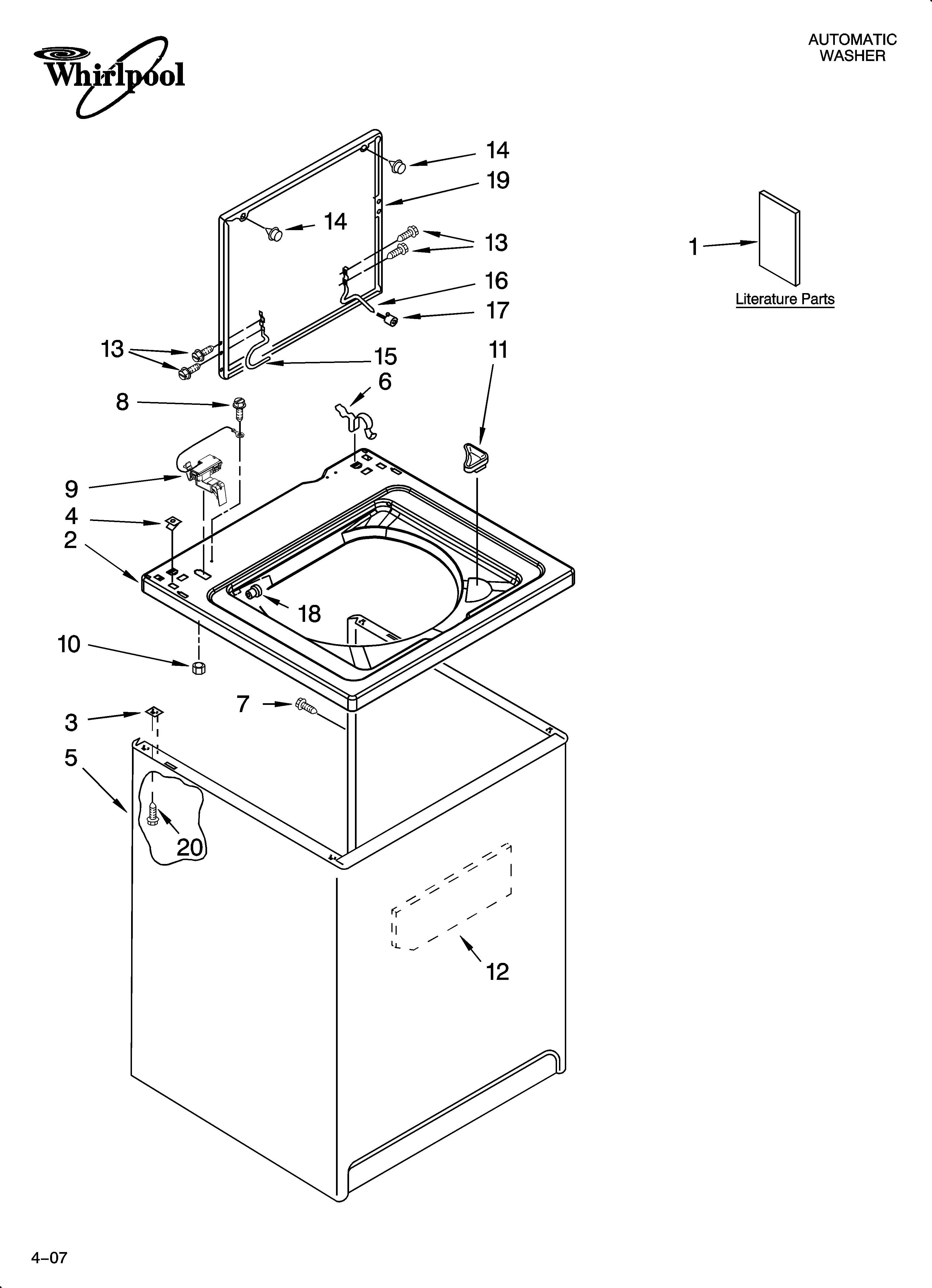 Top and cabinet parts