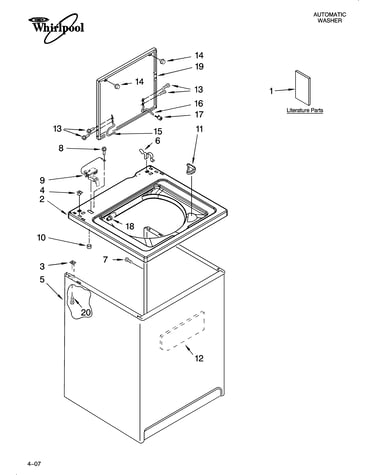 Top and cabinet parts