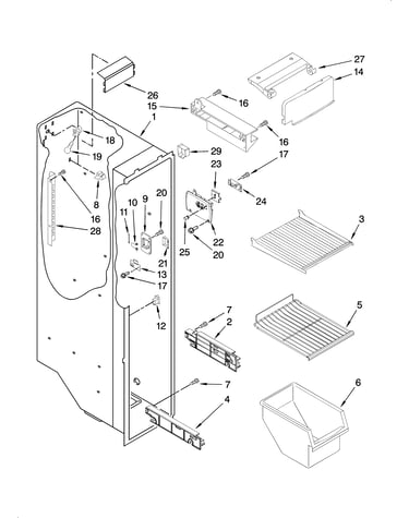 Freezer liner parts