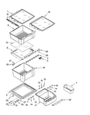 Refrigerator shelf parts