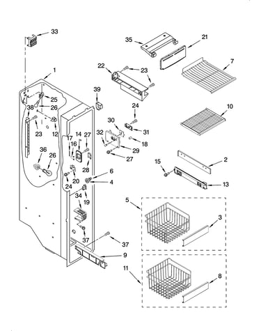 Freezer liner parts