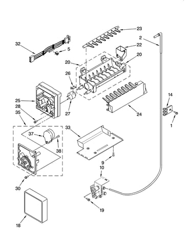 Icemaker parts, optional parts (not included)
