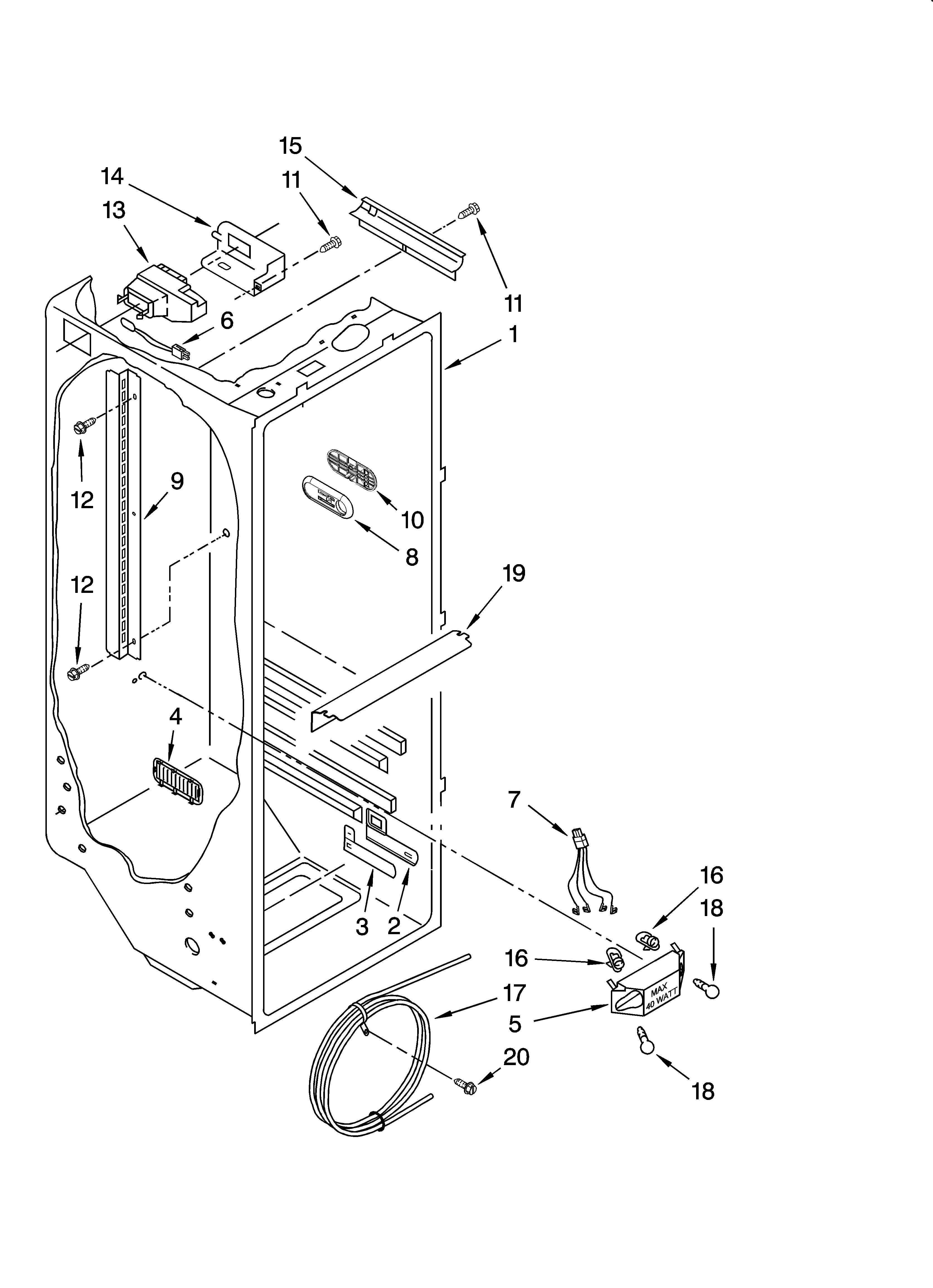 Refrigerator liner parts