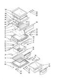 Refrigerator shelf parts