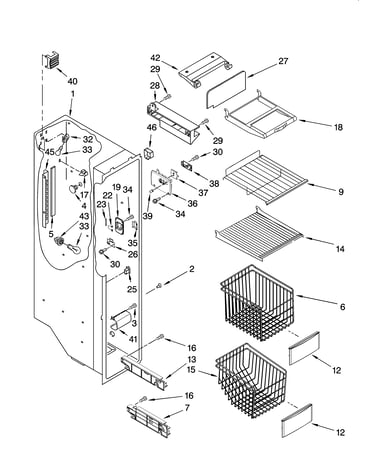 Freezer liner parts