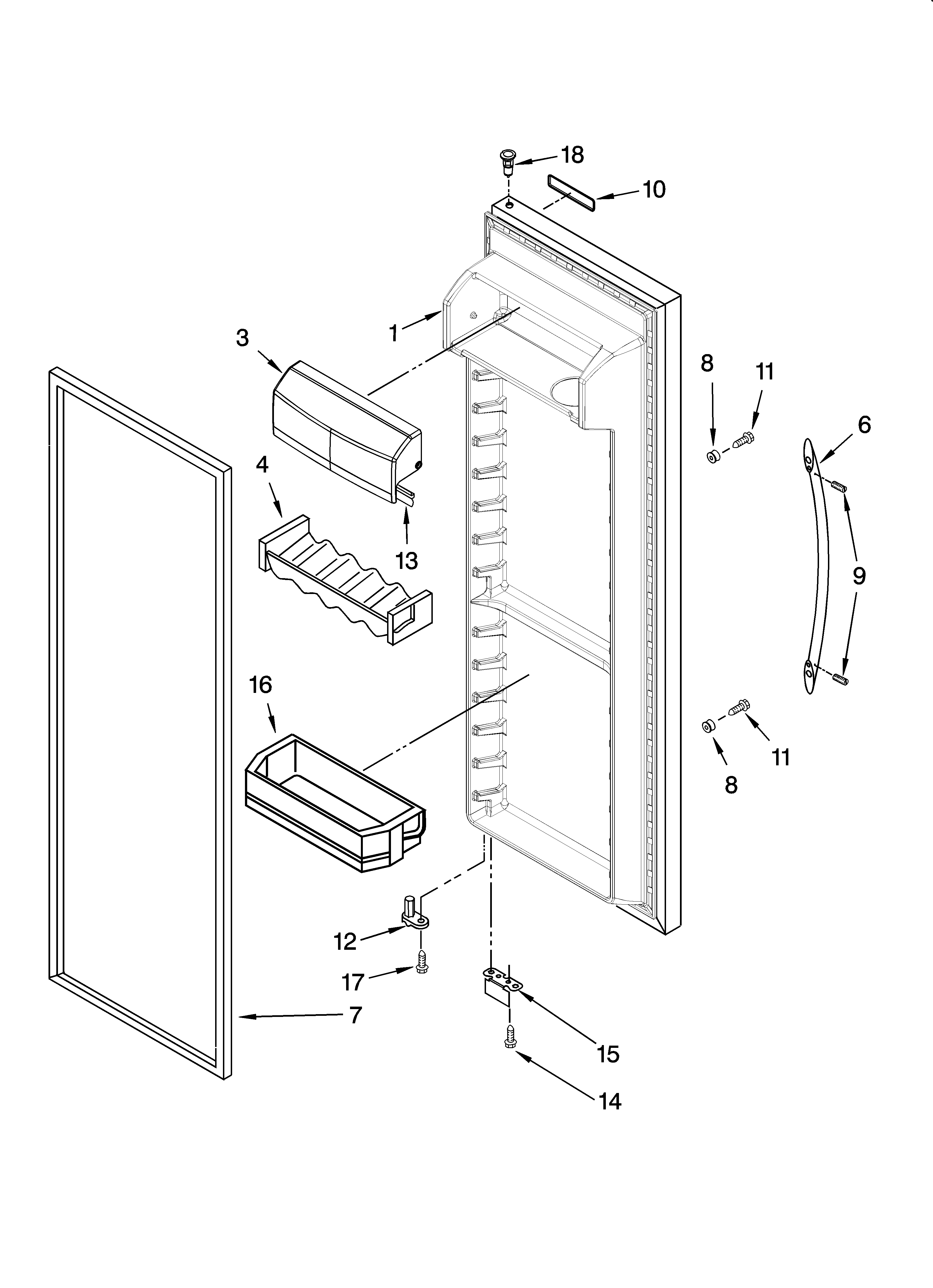 Refrigerator door parts