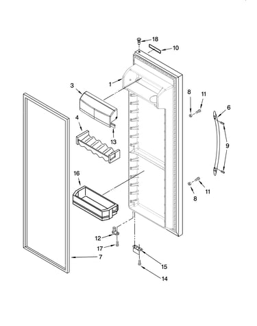 Refrigerator door parts