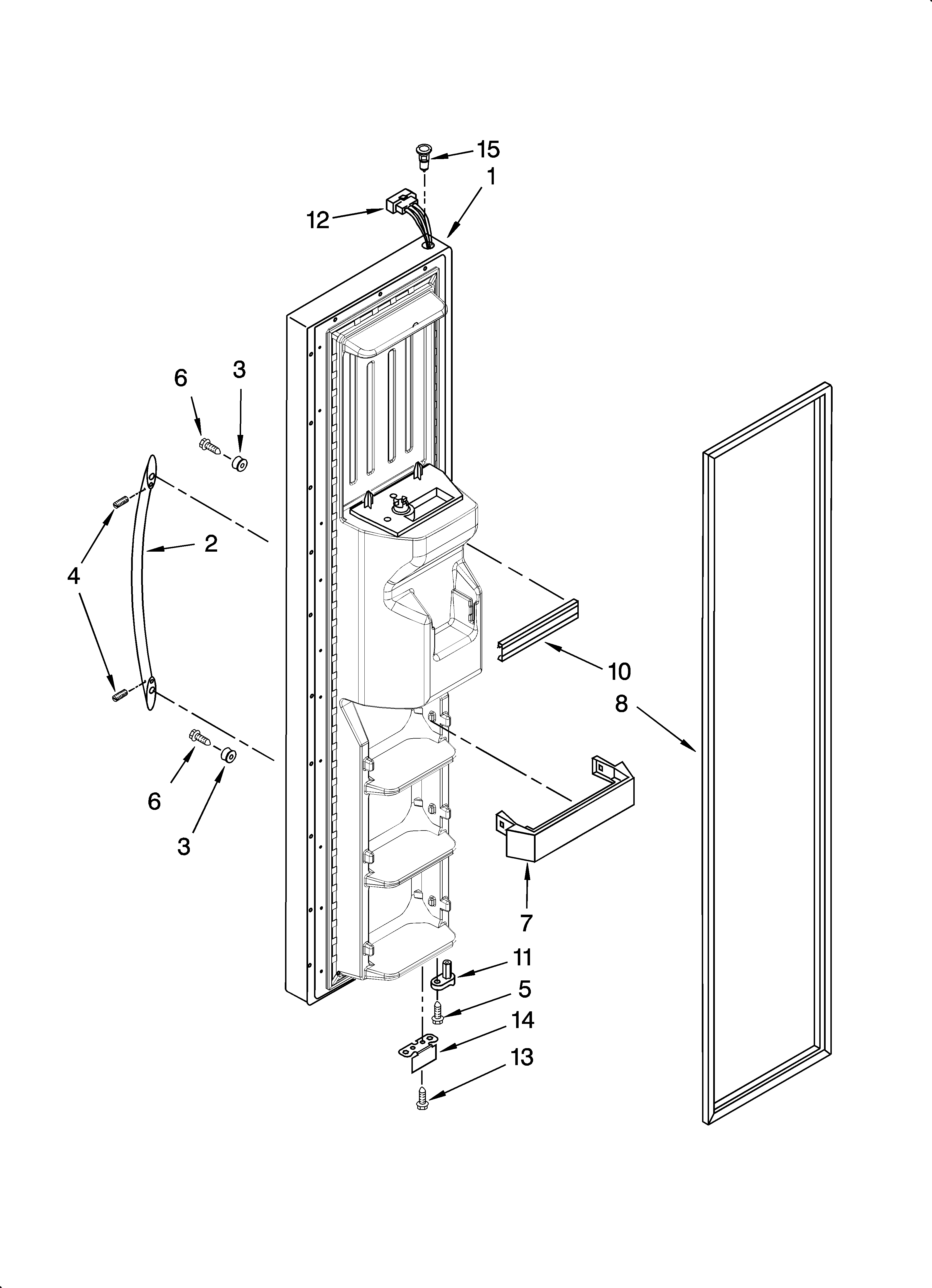 Freezer door parts