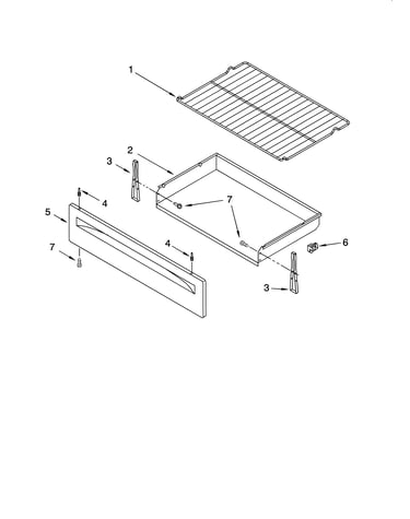 Drawer & broiler parts, optional parts (not included)
