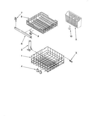 Dishrack parts, optional parts (not included)