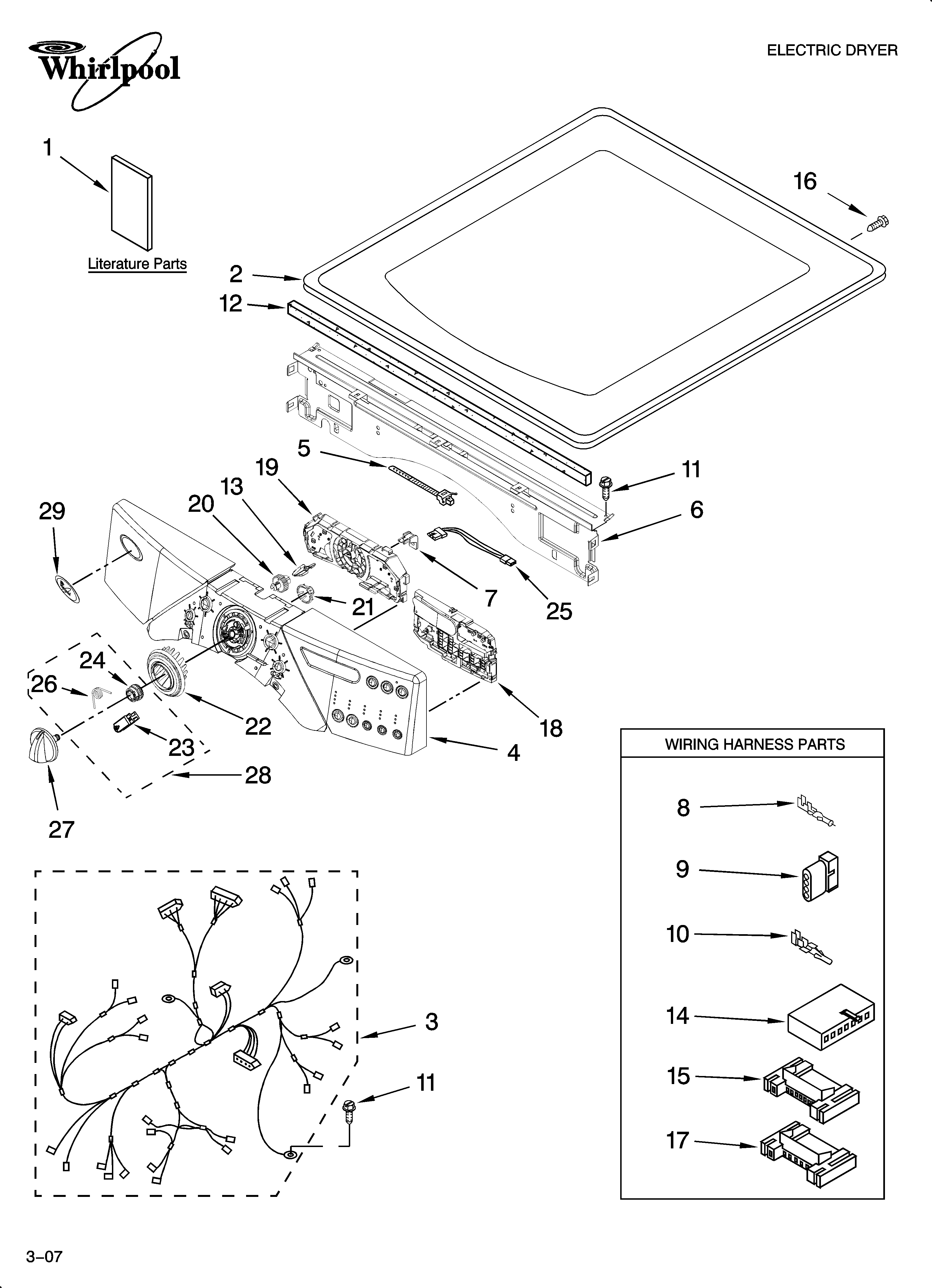 Top and console parts