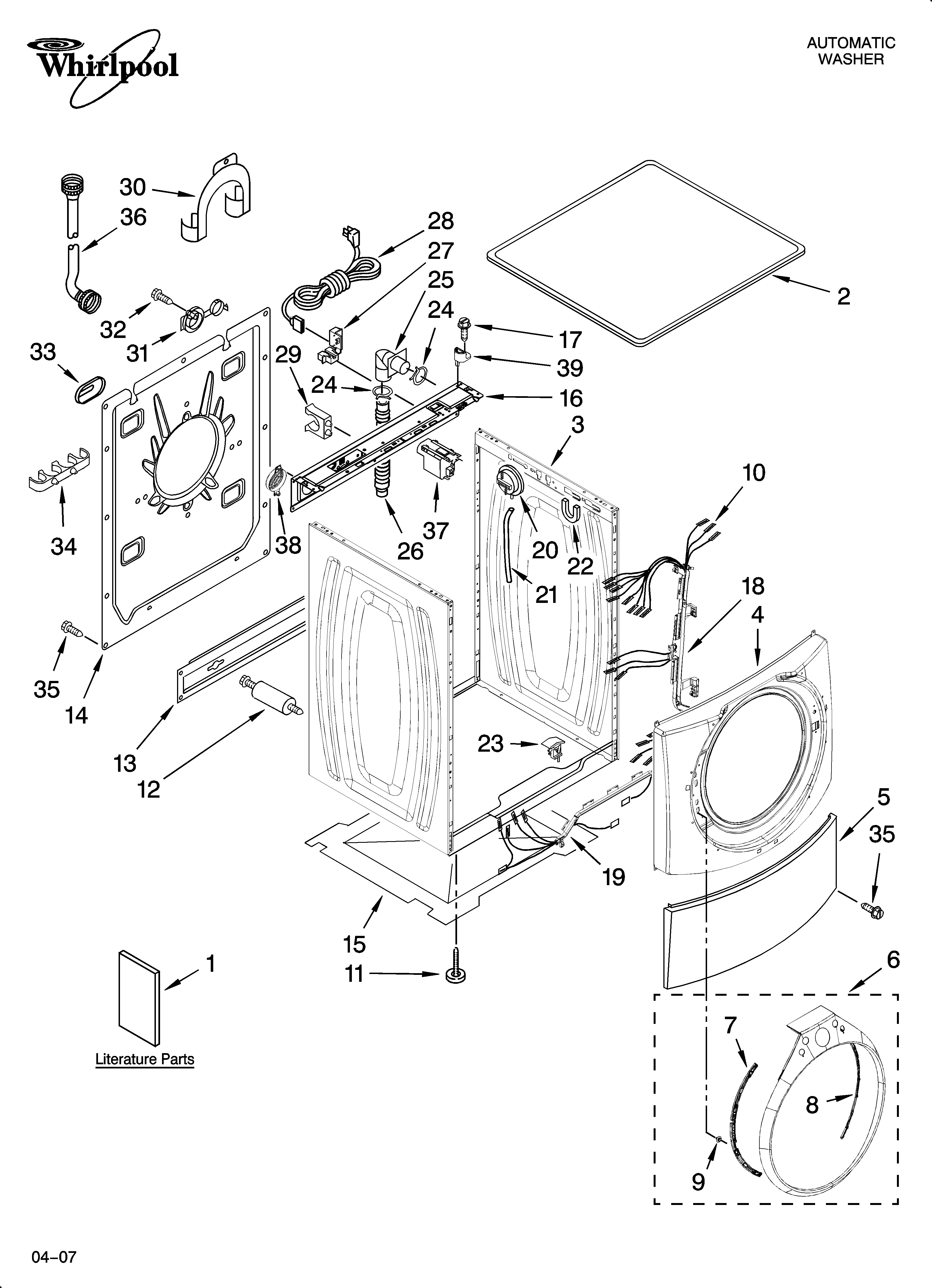 TOP AND CABINET PARTS