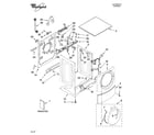 Whirlpool WFW9200SQ00 top and cabinet parts diagram