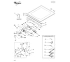 Whirlpool WGD9500TU0 top and console parts diagram