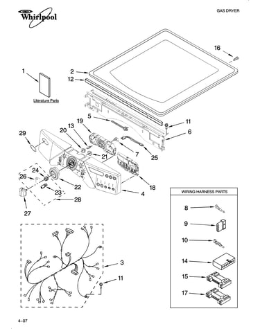 Top and console parts
