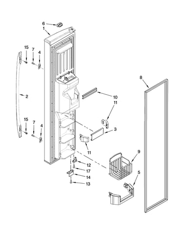 Freezer door parts