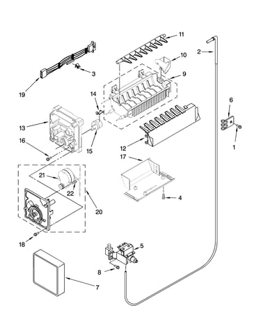 Icemaker parts, optional parts (not included)