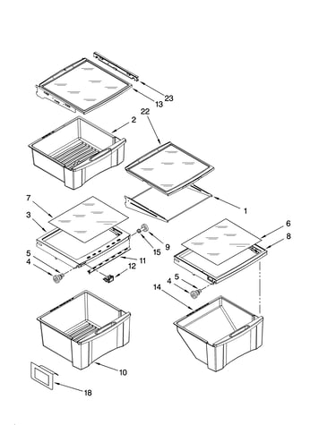 Refrigerator shelf parts