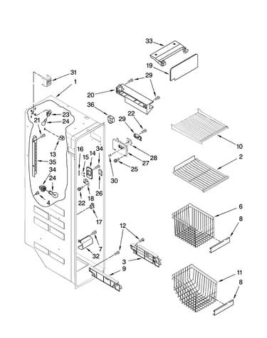 Freezer liner parts