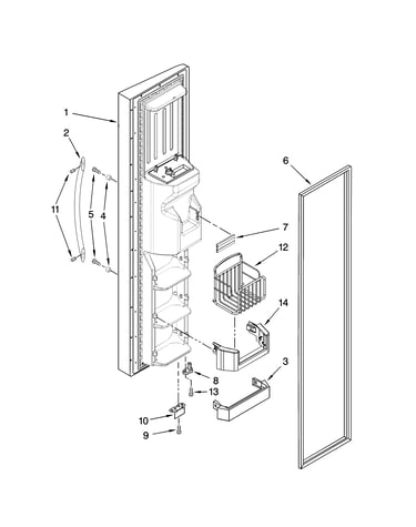Freezer door parts