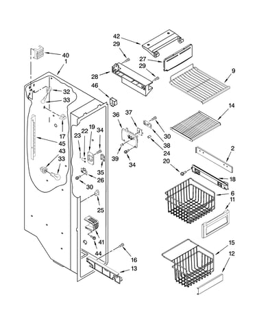 Freezer liner parts
