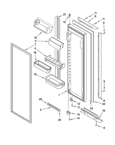 Refrigerator door parts